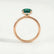 PARIS - Oval Emerald & Diamond 18k Rose Gold Petite Hidden Halo