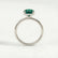 PARIS - Oval Emerald & Diamond 950 Platinum Petite Hidden Halo