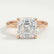 PARIS - Asscher Lab Diamond 18k Rose Gold Petite Hidden Halo