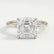 PARIS - Asscher Lab Diamond Platinum Petite Hidden Halo