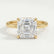PARIS - Asscher Lab Diamond 18k Yellow Gold Petite Hidden Halo