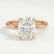 Paris elongated cushion  diamond hidden halo 18k rose gold engagement ring
