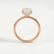 Paris elongated cushion  diamond hidden halo 18k rose gold engagement ring