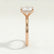 Paris elongated cushion  diamond hidden halo 18k rose gold engagement ring
