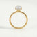 Paris emerald lab diamond hidden halo 18k yellow gold engagement ring