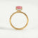 PARIS - Emerald Morganite Pink Sapphire & Diamond 18k Yellow Gold Petite Hidden Halo