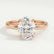 Paris oval lab diamond hidden halo 18k rose gold engagement ring
