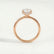 Paris oval lab diamond hidden halo 18k rose gold engagement ring