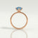 PARIS - Pear Blue Lab Diamond 18k Rose Gold Hidden Halo