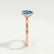 PARIS - Pear Blue Lab Diamond 18k Rose Gold Hidden Halo