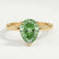 PARIS - Pear Green Lab Diamond 18k Yellow Gold Hidden Halo