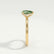PARIS - Pear Green Lab Diamond 18k Yellow Gold Hidden Halo