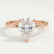 PARIS - Pear Lab Diamond 18k Rose Gold Hidden Halo