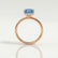PARIS - Princess Blue Lab Diamond 18k Rose Gold Petite Hidden Halo