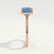 PARIS - Princess Blue Lab Diamond 18k Rose Gold Petite Hidden Halo