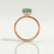 PARIS - Princess Green Lab Diamond 18k Rose Gold Petite Hidden Halo
