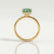 PARIS - Princess Green Lab Diamond 18k Yellow Gold Petite Hidden Halo