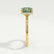 PARIS - Princess Green Lab Diamond 18k Yellow Gold Petite Hidden Halo
