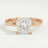 PARIS - Princess Lab Diamond 18k Rose Gold Petite Hidden Halo