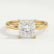 PARIS - Princess Lab Diamond 18k Yellow Gold Petite Hidden Halo