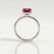 Paris princess ruby petite hidden halo engagement ring – view 2