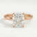 Paris radiant lab diamond hidden halo 18k rose gold engagement ring