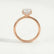 Paris radiant lab diamond hidden halo 18k rose gold engagement ring
