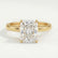 Paris radiant lab diamond hidden halo 18k yellow gold engagement ring
