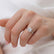 PARIS - Princess Moissanite & Diamond 18k White Gold Hidden Halo