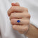 PARIS - Oval Blue Sapphire & Diamond 18k Rose Gold Petite Hidden Halo