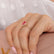 PARIS - Radiant Ruby & Diamond 18k Rose Gold Petite Hidden Halo
