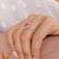 PARIS - Radiant Ruby & Diamond 950 Platinum Petite Hidden Halo