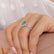 PARIS - Radiant Emerald & Diamond 950 Platinum Petite Hidden Halo
