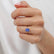 PARIS - Radiant Blue Sapphire & Diamond 18k Rose Gold Petite Hidden Halo
