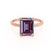 PARIS - Emerald Alexandrite & Diamond 18k Rose Gold Petite Hidden Halo