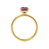 PARIS - Chatham® Emerald Alexandrite & Diamond 18k Yellow Gold Petite Hidden Halo