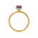 PARIS - Emerald Alexandrite & Diamond 18k Yellow Gold Petite Hidden Halo