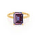 PARIS - Emerald Alexandrite & Diamond 18k Yellow Gold Petite Hidden Halo