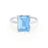PARIS - Emerald Aqua Spinel & Diamond 950 Platinum Petite Hidden Halo