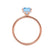 PARIS - Emerald Aqua Spinel & Diamond 18k Rose Gold Petite Hidden Halo