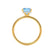 PARIS - Emerald Aqua Spinel & Diamond 18k Yellow Gold Petite Hidden Halo
