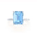 PARIS - Emerald Aqua Spinel & Diamond 950 Platinum Petite Hidden Halo