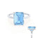PARIS - Emerald Aqua Spinel & Diamond 950 Platinum Petite Hidden Halo