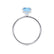 PARIS - Emerald Aqua Spinel & Diamond 950 Platinum Petite Hidden Halo