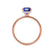PARIS - Emerald Blue Sapphire & Diamond 18k Rose Gold Petite Hidden Halo