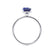 PARIS - Emerald Blue Sapphire & Diamond 950 Platinum Petite Hidden Halo