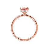 PARIS - Chatham® Emerald Champagne Sapphire & Diamond 18k Rose Gold Petite Hidden Halo