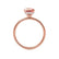 PARIS - Emerald Champagne Sapphire & Diamond 18k Rose Gold Petite Hidden Halo