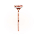 PARIS - Chatham® Emerald Champagne Sapphire & Diamond 18k Rose Gold Petite Hidden Halo