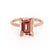 PARIS - Emerald Champagne Sapphire & Diamond 18k Rose Gold Petite Hidden Halo